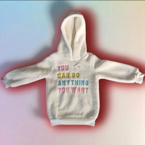Kids Motivational White Hoodie